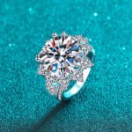 S925 Sterling Silver Ring for Women 10 Carat Luxury Moissanite Ring Factory Direct Wholesale