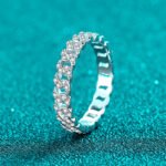 S925 Sterling Silver Full Moissanite Ring for Women, Starry Sky Design, Delicate and Luxurious
