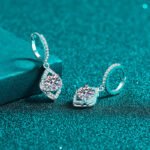 S925 Sterling Silver Moissanite Stud Earrings for Women, Fashionable Teardrop Dangle Earrings, Simple and Elegant, Daily Wear