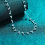 S925 Sterling Silver Necklace Women Starry Sky Full Moissanite Choker Chain
