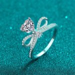 S925 Sterling Silver Heartbeat Ring for Women, Moissanite Ring with Gold Plating, Factory Direct Wholesale