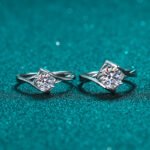 925 Silver Ring for Women Moissanite Ring Heart Ring Angel Kiss
