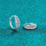 S925 Sterling Silver Moissanite Earrings for Women, Simple Ear Cuff, Daily Versatile Student Gift