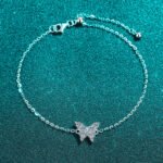 S925 Sterling Silver Moissanite Bracelet for Women Butterfly Sweet Delicate Simple Daily Versatile