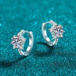 S925 Sterling Silver Moissanite Star Earrings for Women, Elegant and Cute, Simple and Fresh