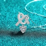 S925 Sterling Silver Moissanite Heart Necklace, Minimalist Design, Light Luxury Choker, Ins Style