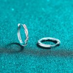 S925 Sterling Silver Moissanite Earrings for Women, Elegant Ear Cuff, Minimalist Style, Holiday Gift