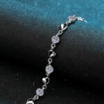 S925 Sterling Silver Moissanite Bracelet Heart Design Women's Fashion Jewelry Factory Direct Wholesale