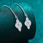 S925 Sterling Silver Moissanite Earrings for Women, Drop Line Earrings, Fashion Personality