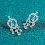 S925 Sterling Silver Moissanite Earrings for Women, Tassel Drop Earrings, Exquisite and Luxurious