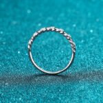 S925 Sterling Silver Moissanite Eternity Band Ring Engagement Gift