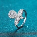 S925 Silver Ring for Women Fashion Moissanite Engagement Ring