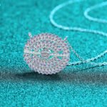 S925 Sterling Silver Moissanite Necklace for Women, Rectangular Beveled Oval Pendant, Exquisite and Fashionable Jewelry