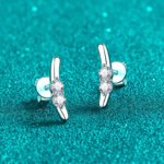 S925 Silver Moissanite Stud Earrings for Women, Cute Rabbit Earrings, Sweet and Simple