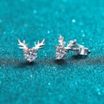 S925 Sterling Silver Earrings for Women, Claw-Set Moissanite Stud Earrings, Simple Style, Factory Direct Wholesale