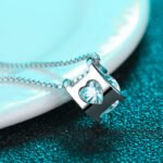 Classic Bull Head Pendant Necklace in 925 Silver with 1 Carat Moissanite, Simple Style for Women