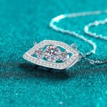 S925 Sterling Silver Moissanite Big Eye Pendant Trendy Fashion Versatile Gift