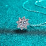 S925 Sterling Silver Sunflower Moissanite Choker Necklace for Women Factory Direct Wholesale