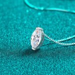 S925 Silver Women's Drop Necklace, Simple and Elegant, Daily Commute, Moissanite