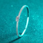 S925 Sterling Silver Bracelet Double Row Full Moissanite Simple High-end Design Wholesale
