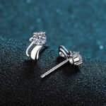 S925 Sterling Silver Earrings for Women, Moissanite, Fashion Stud Earrings, Trendy Design, Wholesale