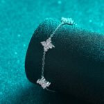 S925 Sterling Silver Moissanite Bracelet, Star Six-Pointed Star, Korean Minimalist Fashion