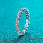 S925 Sterling Silver Moissanite Ring Full Eternity Band