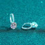 S925 Silver Moissanite Stud Earrings for Women, Exquisite Simple Daily Wear Versatile Premium
