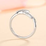 S925 Sterling Silver Ring for Women Moissanite Cross Band Ring