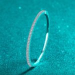 925 Sterling Silver Moissanite Bracelet Starry Sky Full Pavé Bangle