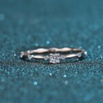 10-Point Moissanite Eternity Ring Four-Prong 925 Silver Women's Ring
