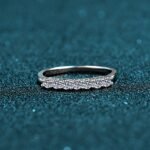 S925 Sterling Silver Ring for Women Moissanite Eternity Band 70 Points Seven Princess Moissanite Ring Pinky Ring Factory Direct