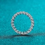 S925 Sterling Silver Moissanite Ring Full Eternity Band