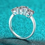 S925 Sterling Silver Moissanite Ring Oval Eternity Band for Women Light Luxury