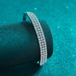 S925 Sterling Silver Bracelet Full Moissanite Tennis Style Bangle