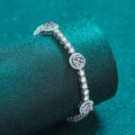 S925 Sterling Silver Bracelet for Women, Pavé Moissanite Clasp Bracelet, Factory Direct Wholesale
