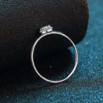 S925 Sterling Silver 30-Point Moissanite Round Wrap Ring, Fashionable and Versatile, Factory Direct Supply