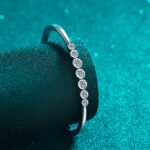 S925 Sterling Silver Bubble Moissanite Bracelet, Fashionable Minimalist Bangle, Gift for Women, Wholesale
