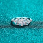 S925 Sterling Silver Moissanite Ring for Women, Square Geometric Design, Light Luxury Fashion