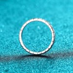 S925 Silver Ring for Women Half Circle Moissanite Pinky Ring Small Ice Style
