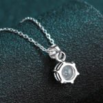 S925 Sterling Silver Necklace for Women 1 Carat Moissanite Six Prong Pendant Necklace Simulated Diamond Collarbone Chain Factory Direct