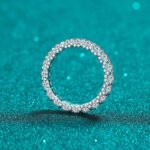 S925 Sterling Silver Ring for Women with Moissanite Cluster, Cuban Style, Factory Direct Wholesale