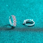 S925 Sterling Silver Moissanite Stud Earrings for Women, Emerald Cut, Elegant Fashion Gift