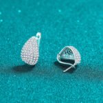 S925 Sterling Silver Moissanite Drop Pear-Shaped Earrings Minimalist High-End Women's Fashion Ear Accessories