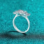 S925 Sterling Silver Moissanite Ring for Women, Simple Starry Style, Personalized Ring, Holiday Gift