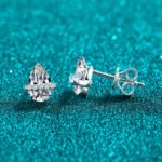 S925 Sterling Silver Moissanite Drop Earrings for Women, Elegant Light Luxury
