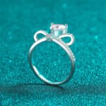 S925 Sterling Silver Heartbeat Ring for Women, Moissanite Ring with Gold Plating, Factory Direct Wholesale