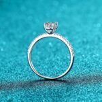 S925 Sterling Silver Oval Moissanite Engagement Ring for Women
