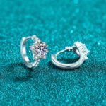 S925 Sterling Silver Moissanite Star Earrings for Women, Elegant and Cute, Simple and Fresh