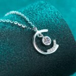 S925 Sterling Silver Full Moissanite Necklace for Women, Delicate Pendant, Light Luxury Elegant Collarbone Chain